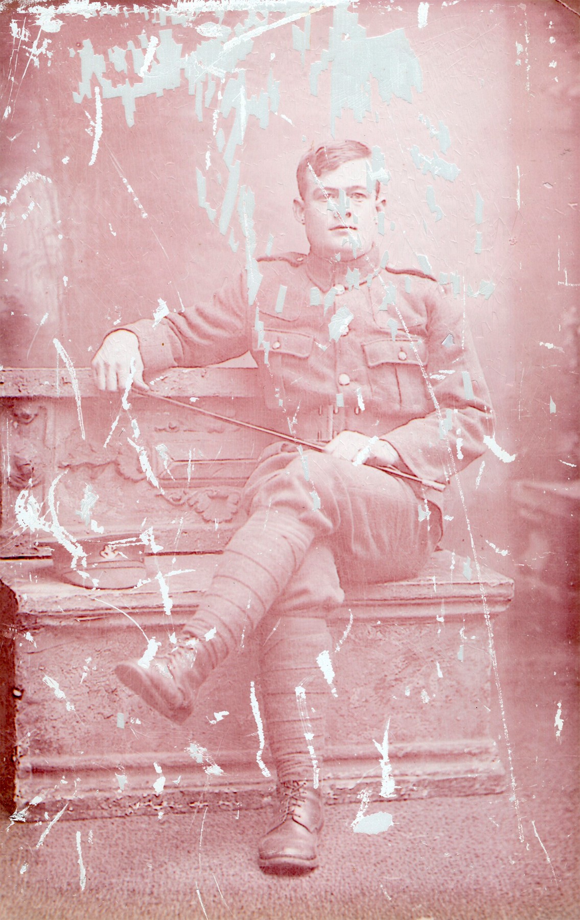 Gary — Military Portrait — before restoration